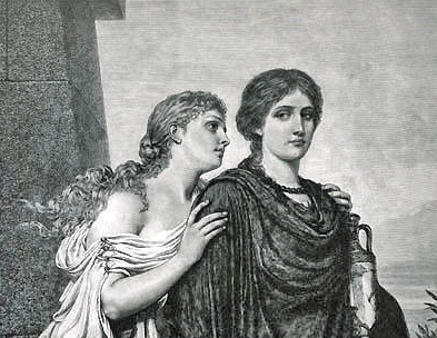 Antigone ve İsmene (Sofokles'in 'Antigore' adlý oyunundan.